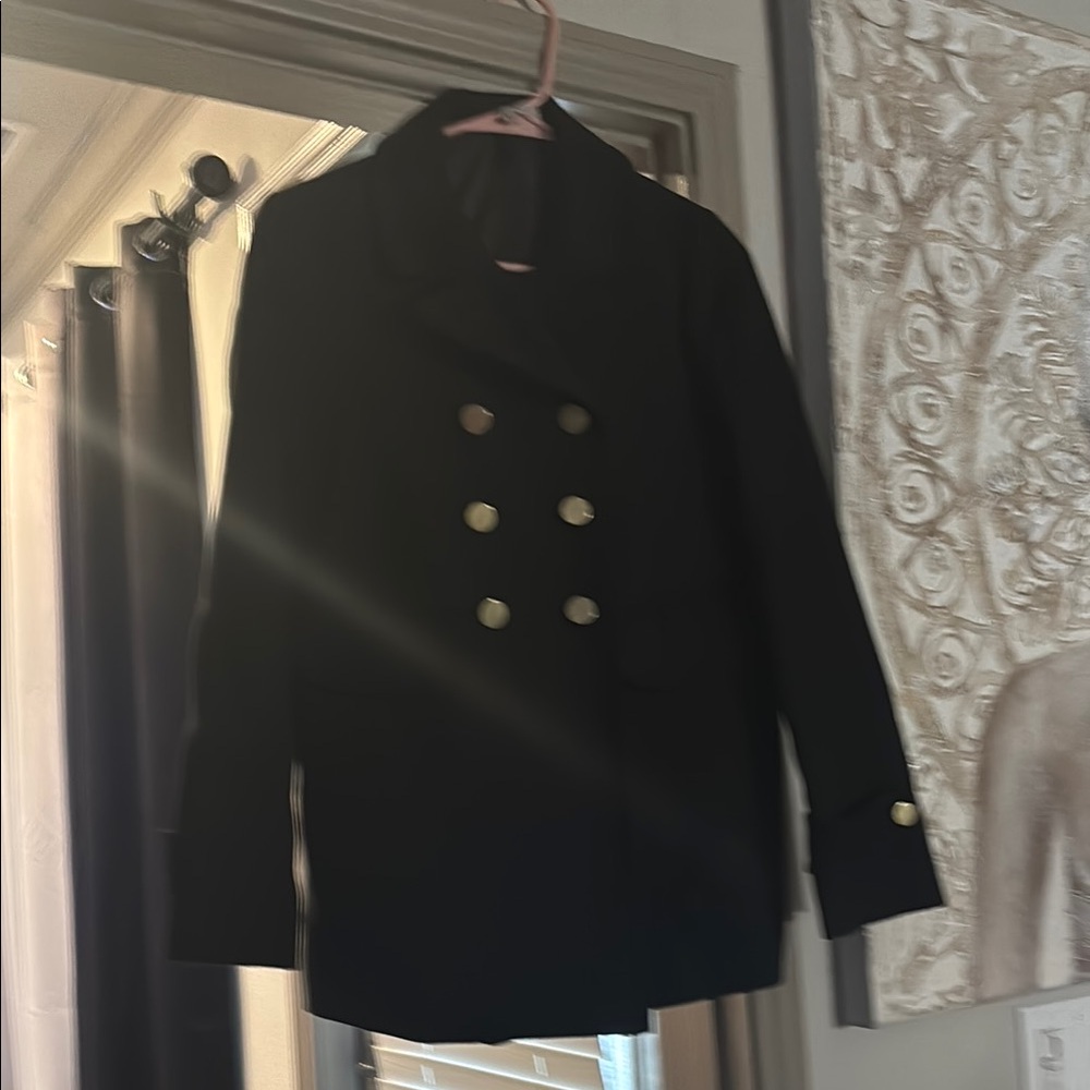 Black Double-Breasted Coat